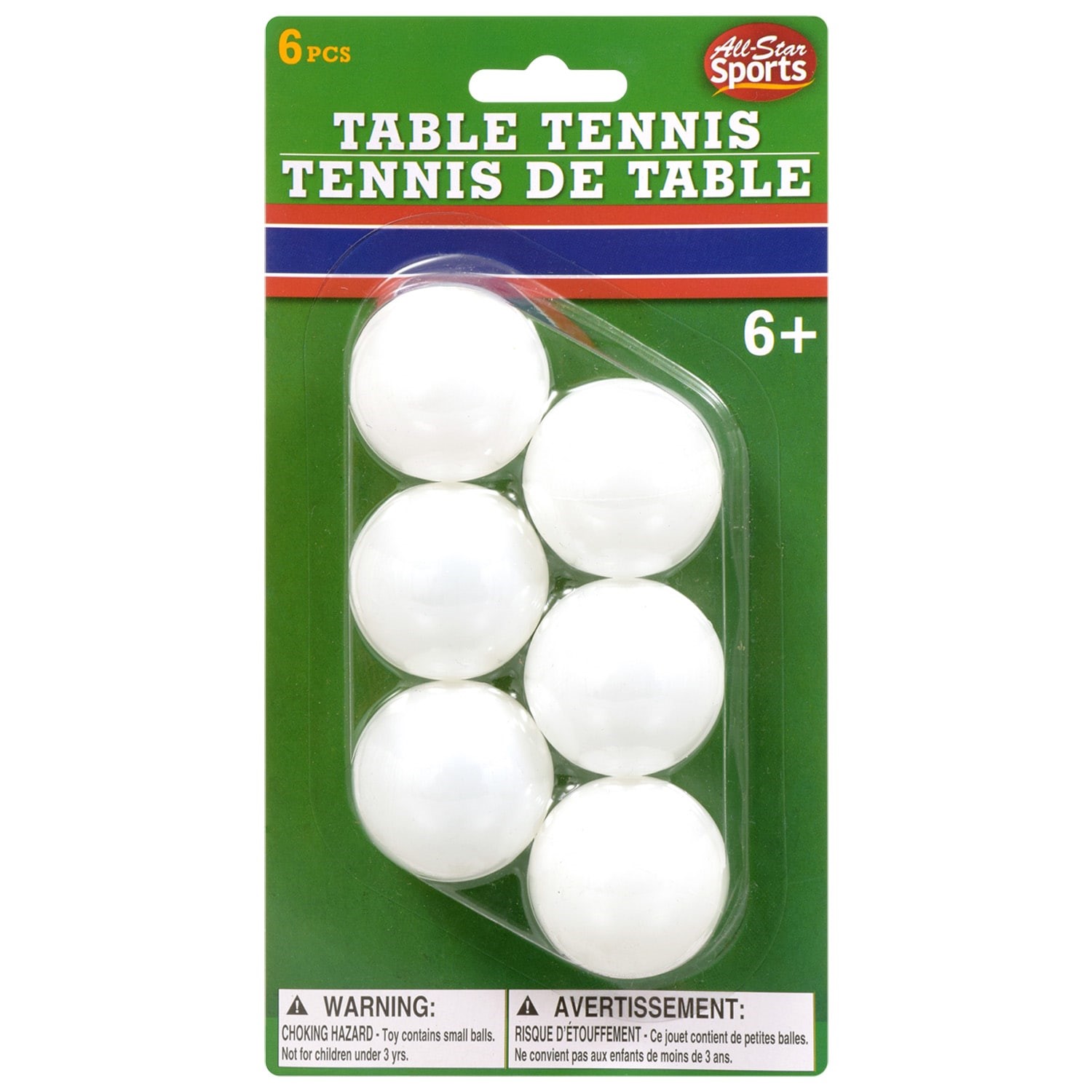 PING PONG BALLS 6CT