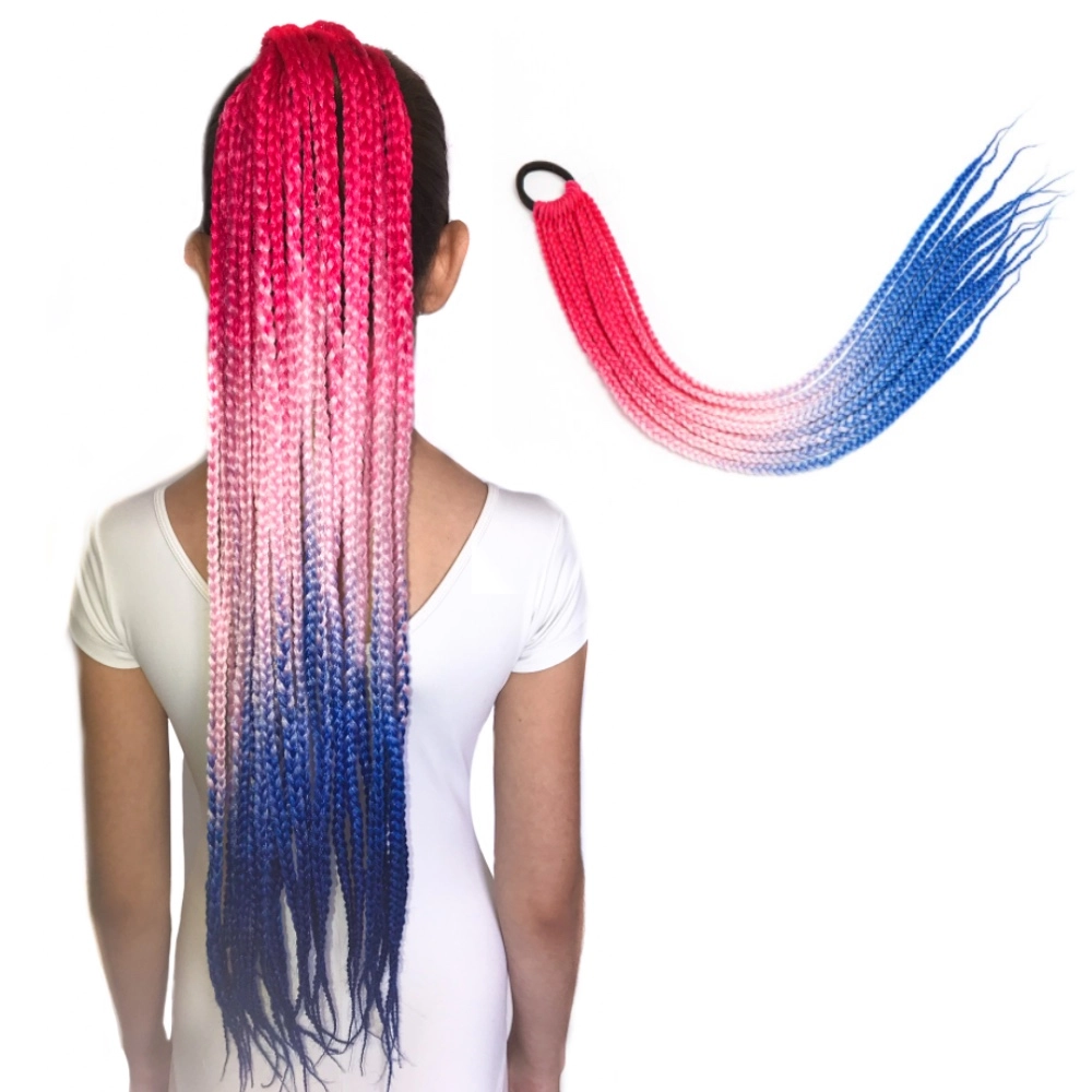 USA PATRIOTIC BRAIDED PONYTAIL HAIR EXTENTION