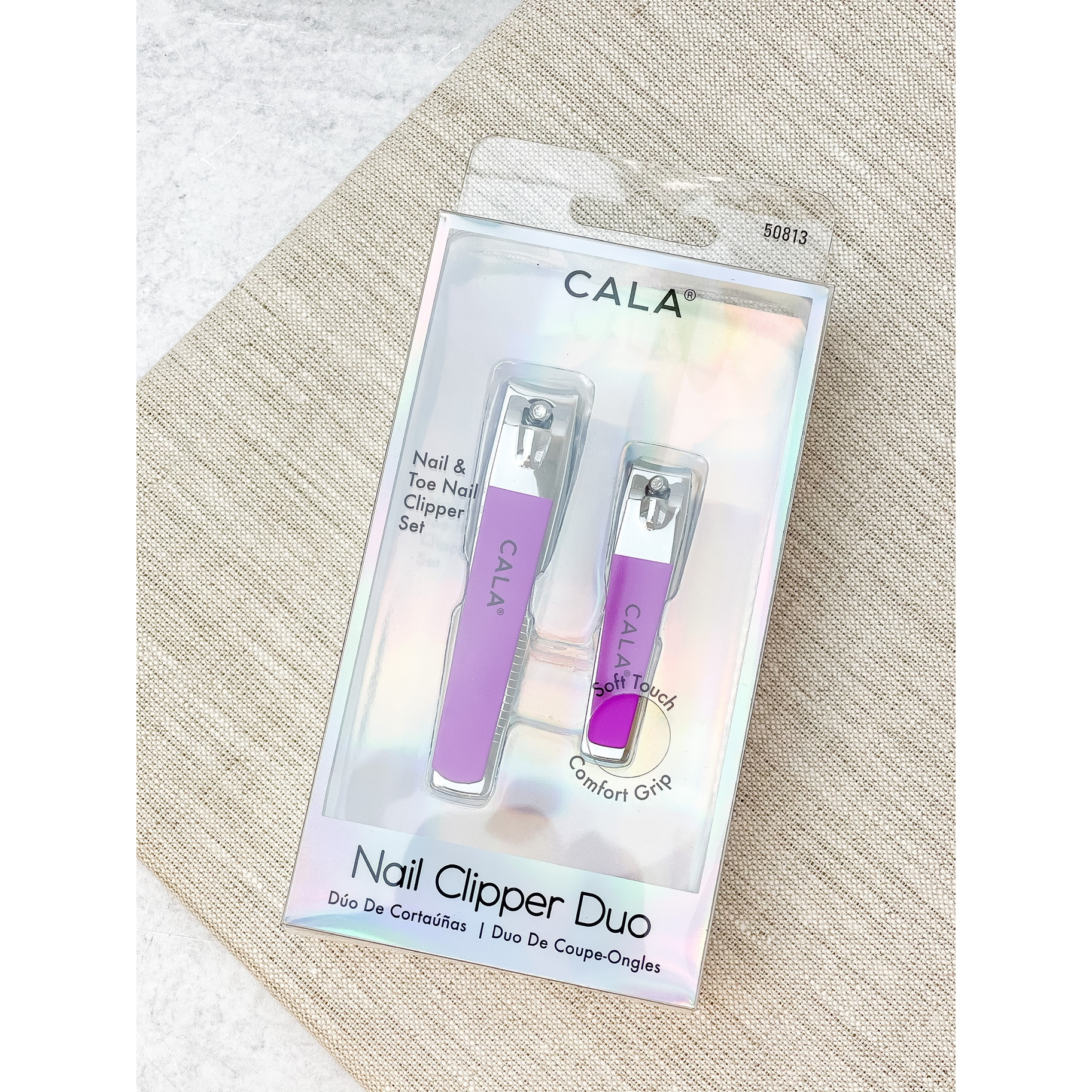 SOFT TOUCH DUO NAIL CLIPPER SET-PURPLE