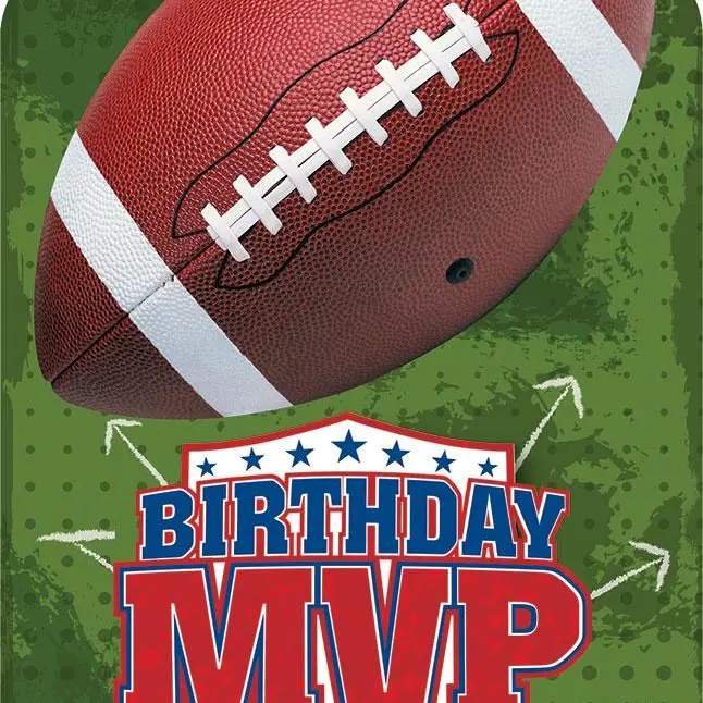 FOOTBALL FOIL GREETING CARD