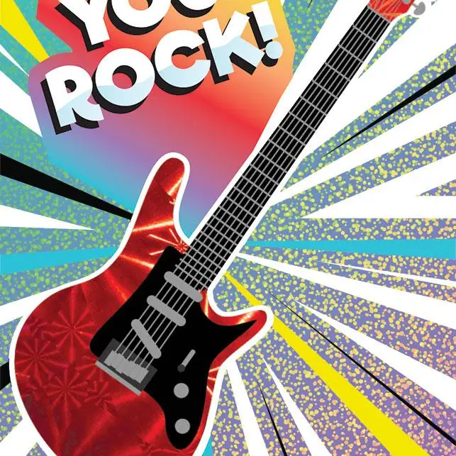 GUITAR FOIL GREETING CARD