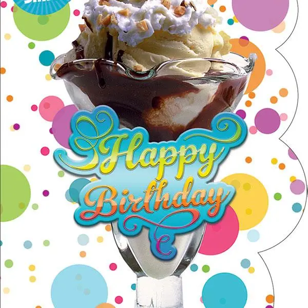 ICE CREAM SUNDAE SCRATCH & SNIFF CHOCOLATE CARD