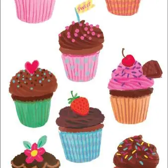 SCRATCH & SNIFF STICKERS-CHOCOLATE CUPCAKES