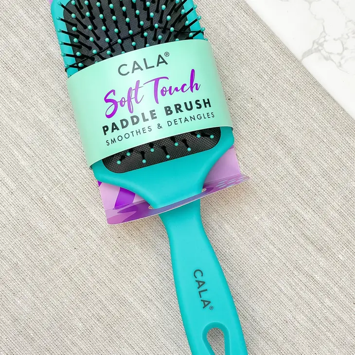 SOFT TOUCH PADDLE HAIR BRUSH MINT