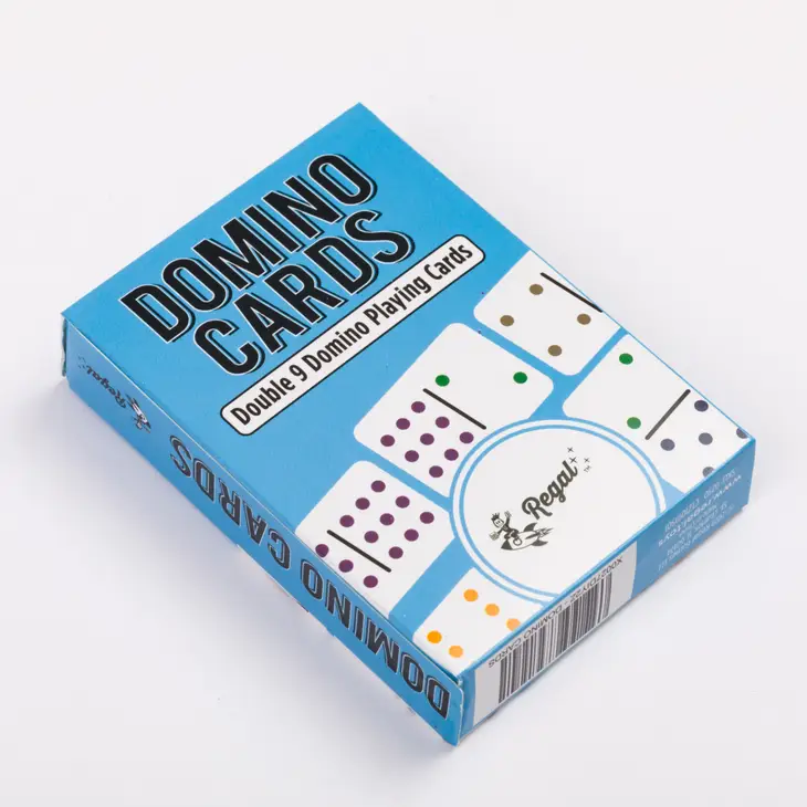 DOUBLE 9 COLORED DOT DOMINO PLAYING CARDS