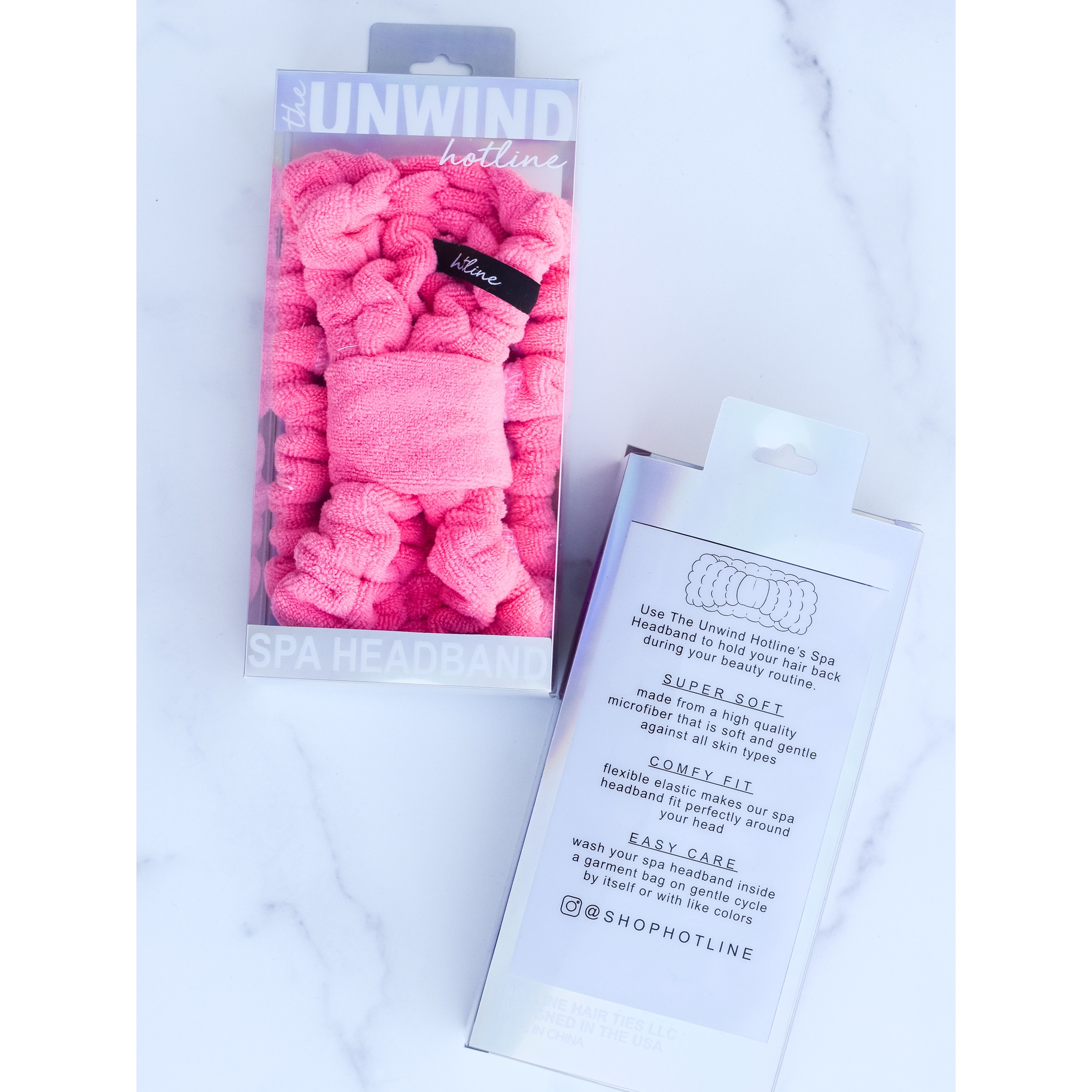 MICROFIBER SPA HEADBAND HOT PINK