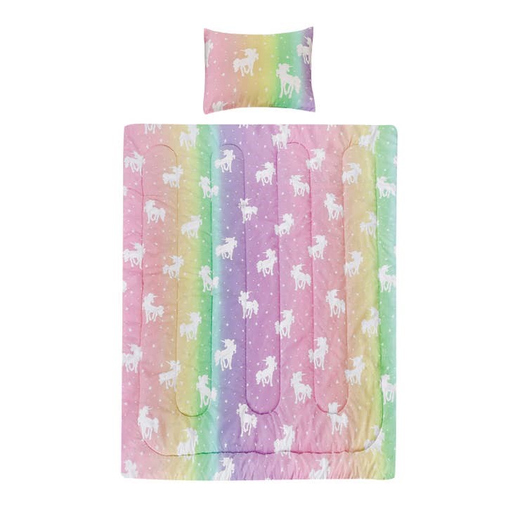 GLOW IN DARK UNICORN COMFORTER SET