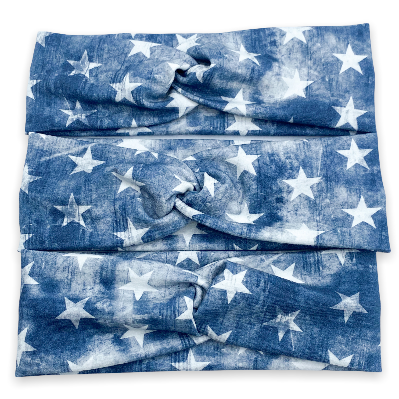 DISTRESSED NAVY STARS HEADBAND