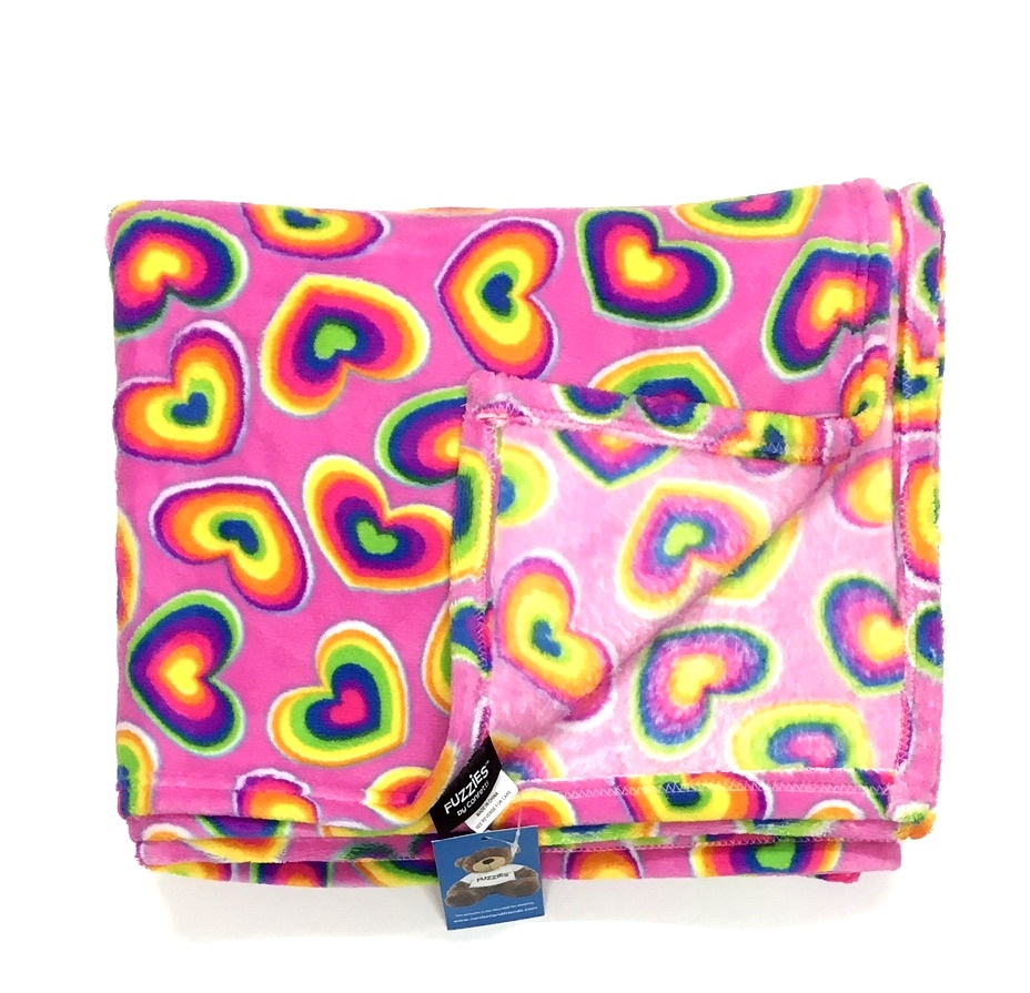 RAINBOW HEARTS FUN BLANKET