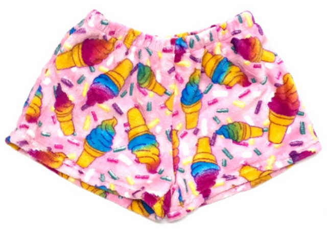 FUZZIE SHORTS-PASTEL CONES