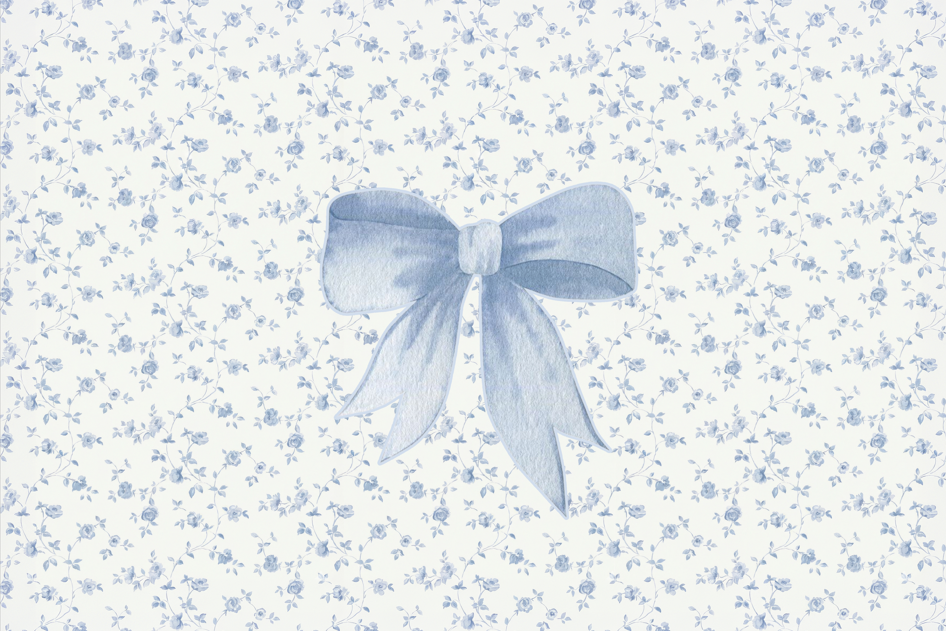 FLOOR MAT-BLUE BOWS