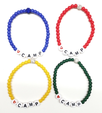 Color War Camp  Beaded Shamballa Bracelet