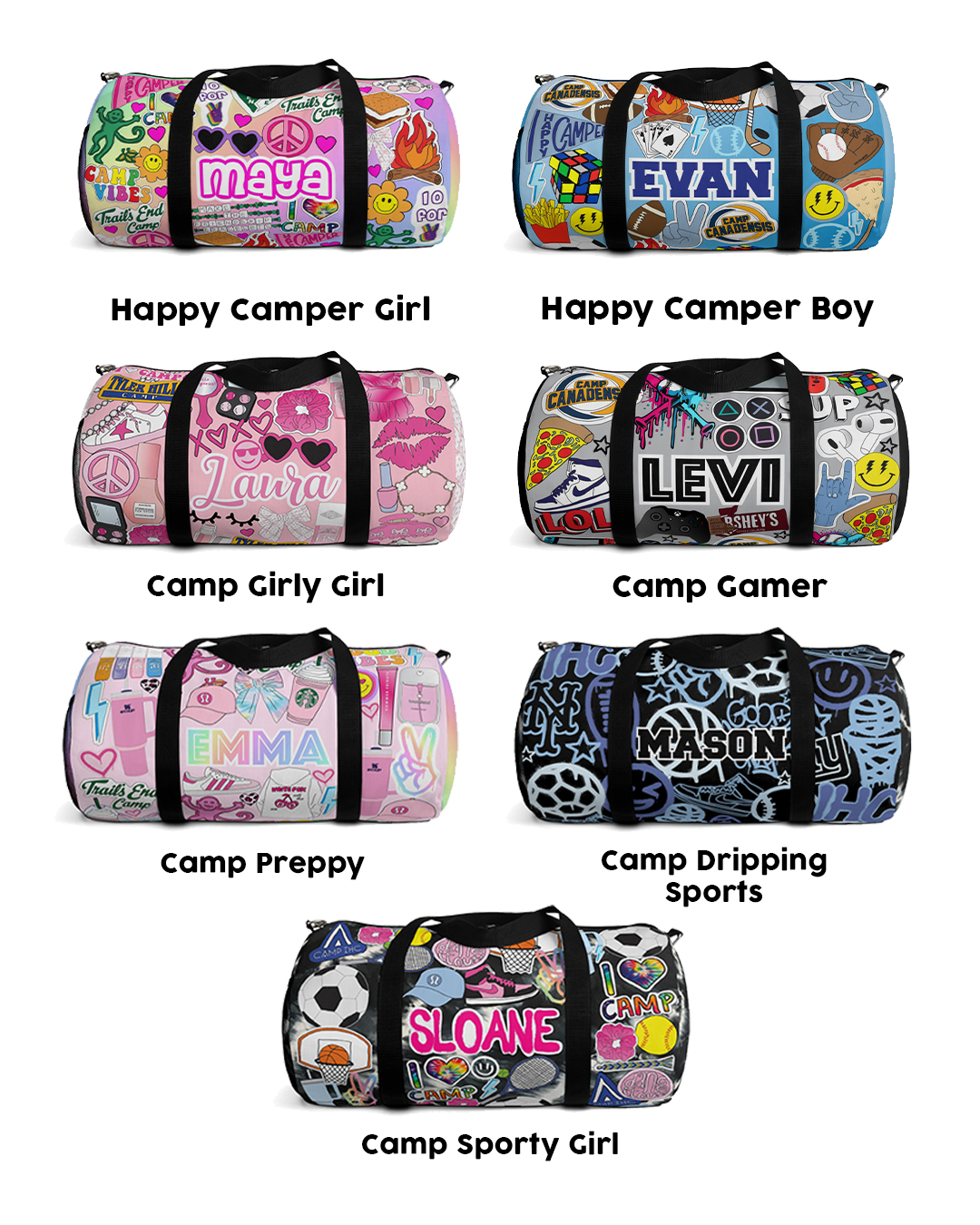 LARGE DUFFEL BAG-SINGLE PATTERN (CUSTOM)