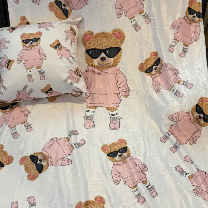 ADORABLE PINK TEDDY BEAR PILLOW