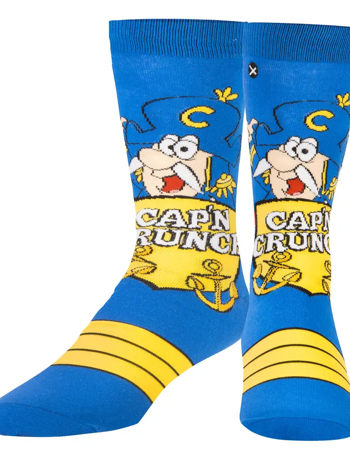 CAPN CRUNCH CREST  MENS CREW SOCKS