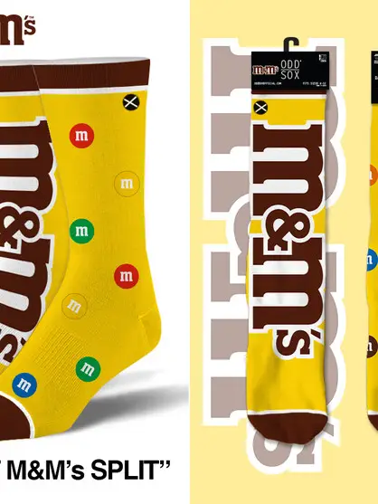 PEANUT M&MS MENS CREW SOCKS
