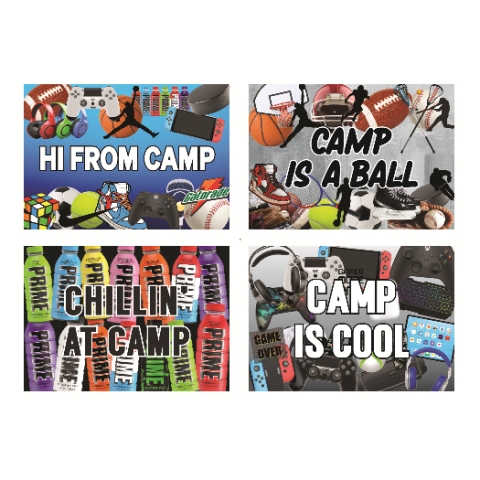 CAMP POSTCARD PACK-GAMES 7 SPORTS