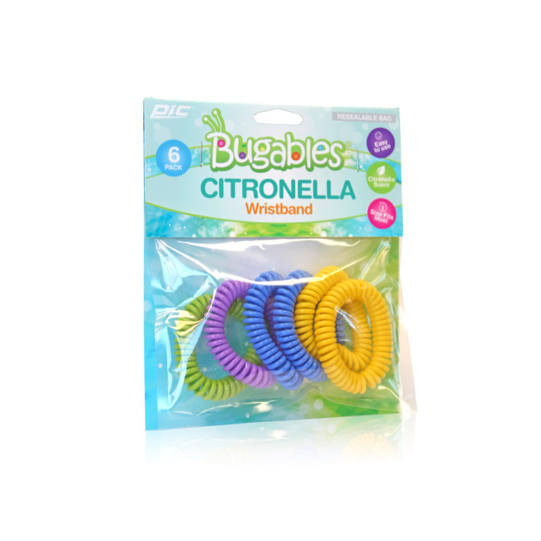 BUGABLES CITRONELLA COIL WRISTBANDS (6CT)