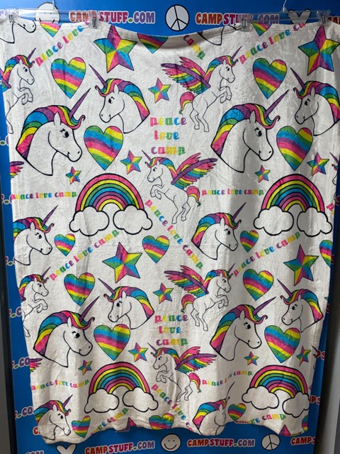 PEACE LOVE CAMP BLANKET