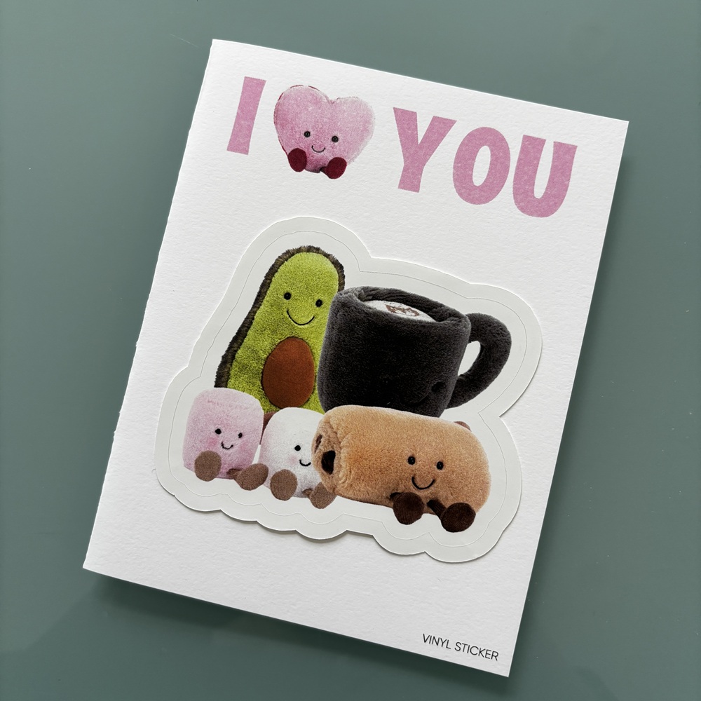 STICKER FOLDED NOTECARD-AMUSEABLES