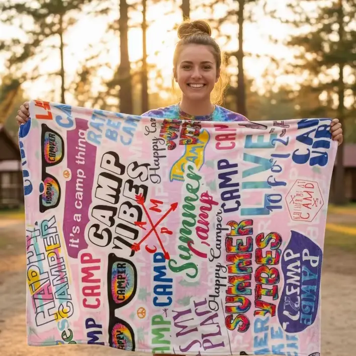 HAPPY CAMPER BLANKET