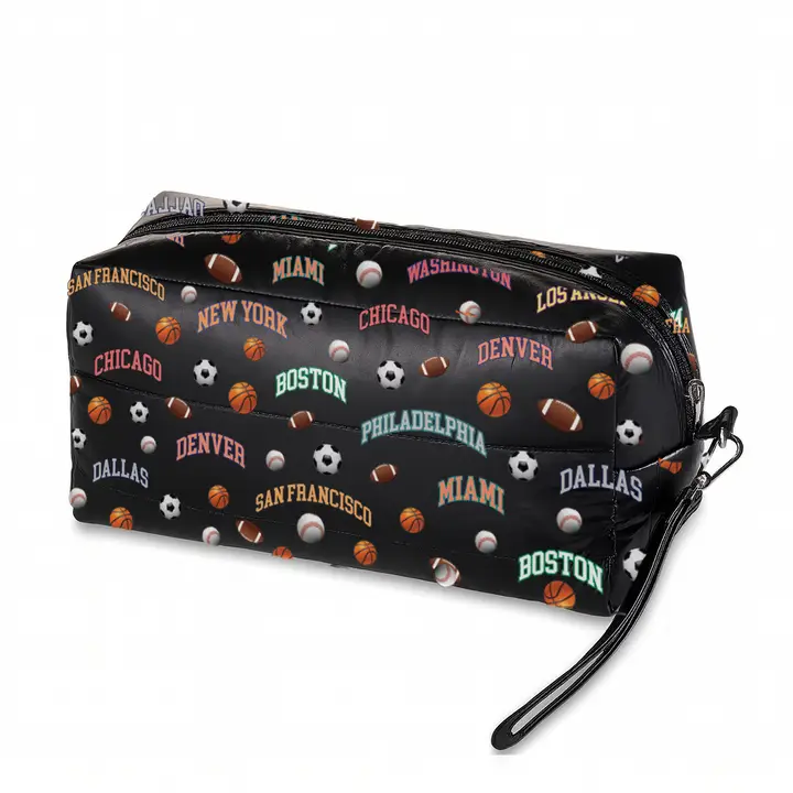 PUFFER COSMETIC BAG-ALL STAR CITY