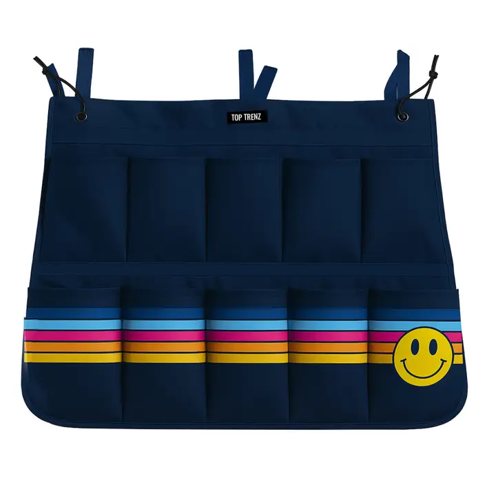 BED CADDY/SHOE BAG-RETRO HAPPY FACE