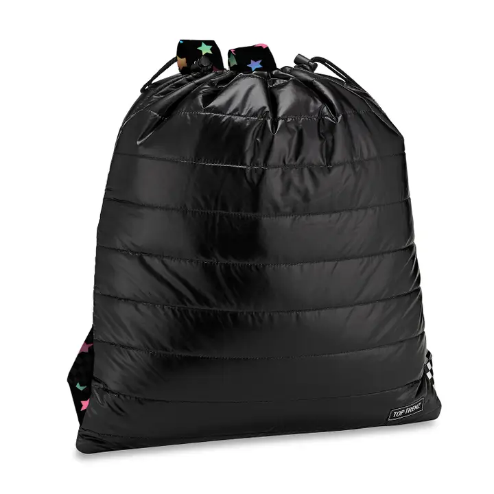 SLING BAG-BLACK PUFFER SCATTER STAR STRAP