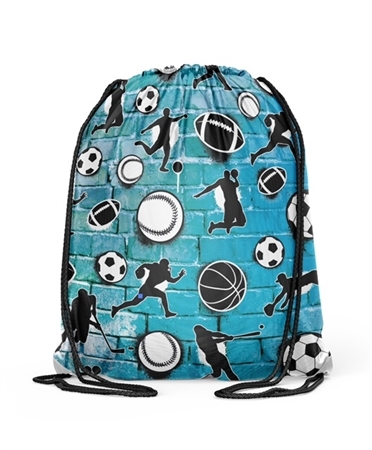 DRAWSTRING SLING BAG-SPORTS GRAFITTI