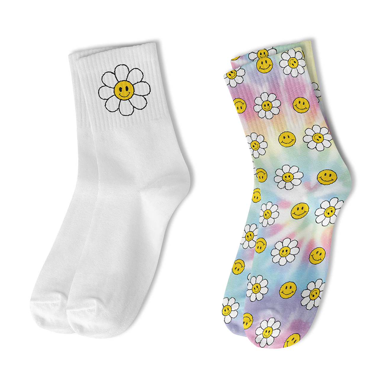 CREW SOCK 2PK DAISY
