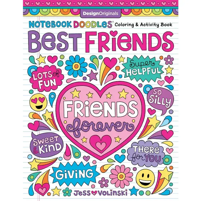 COLORING BOOK DOODLES BEST FRIENDS