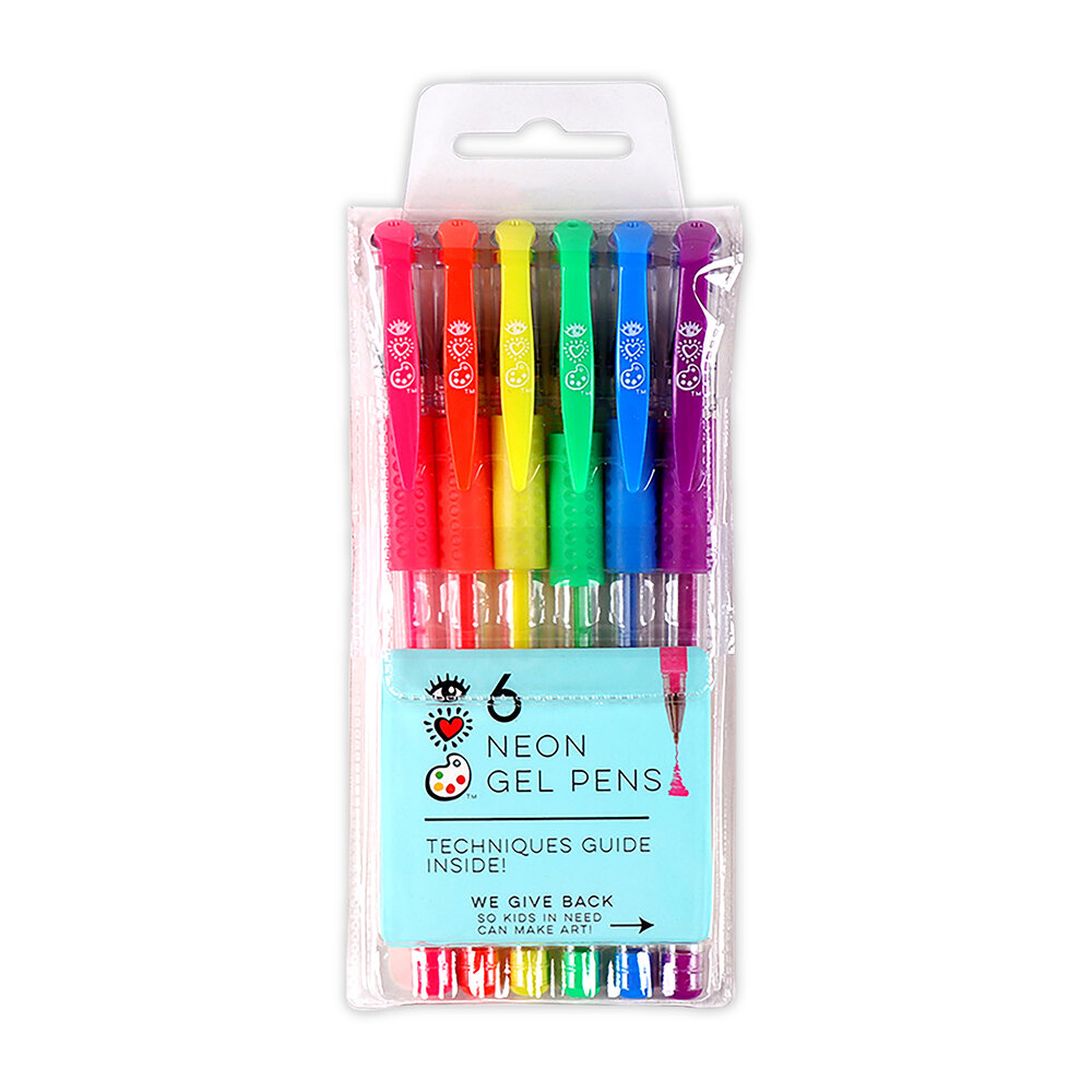 6CT NEON GEL PENS