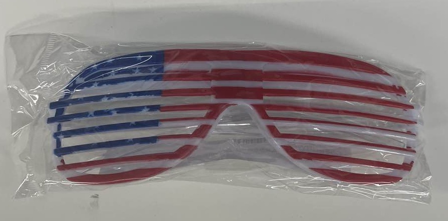 LIGHT UP SUNGLASSES-RED/WHITE/BLUE