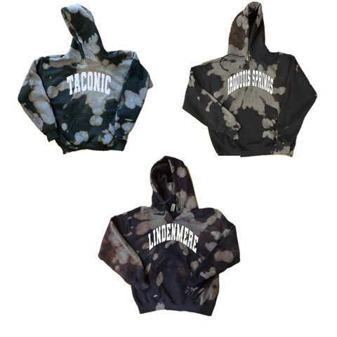 BLEACHED OR TIE DYE VARSITY SHADOW LETTERS HOODIE CUSTOM