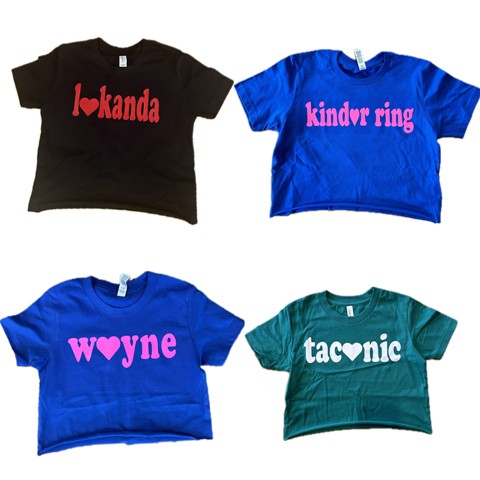 HEART LETTER NAME CROPPED TEE (CUSTOM)