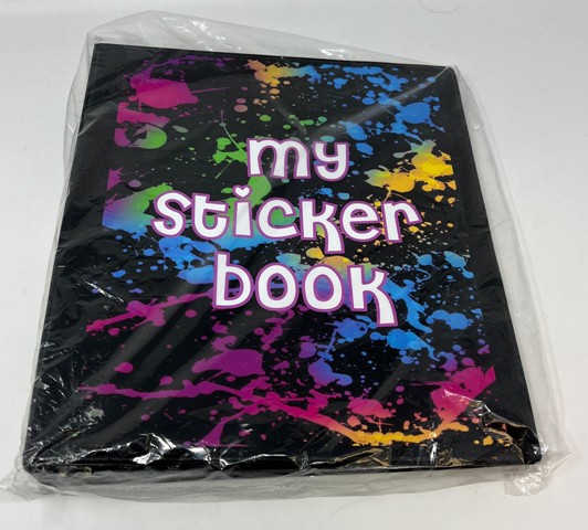 STICKER BOOKS-BLACK NEON SPLATTER