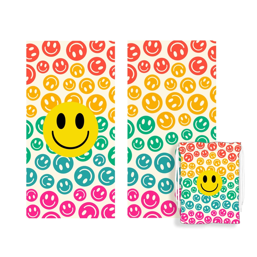 HAPPY FACE BEACH TOWEL