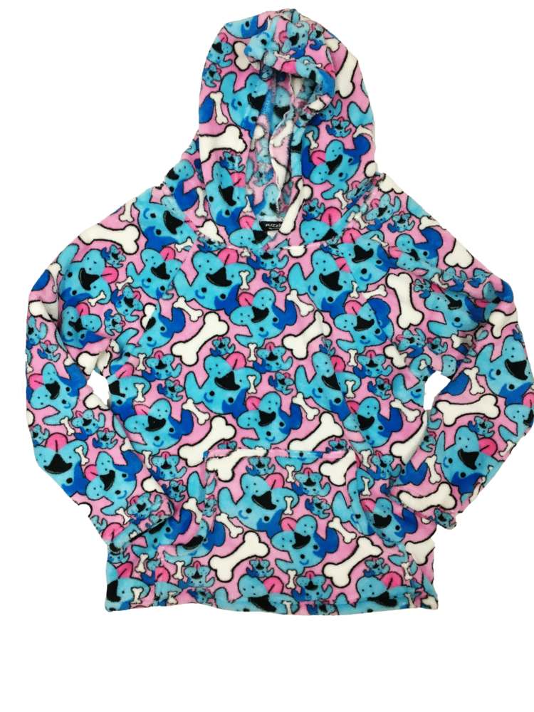 BLUE PUPPIE FUZZIES HOODIE