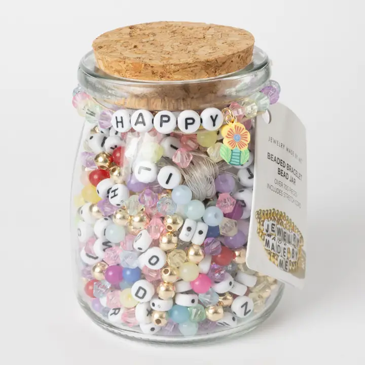 HAPPY FLOWER BEAD JAR