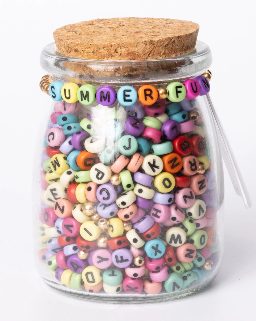 SUMMER FUN MULTICOLOR BEAD JAR