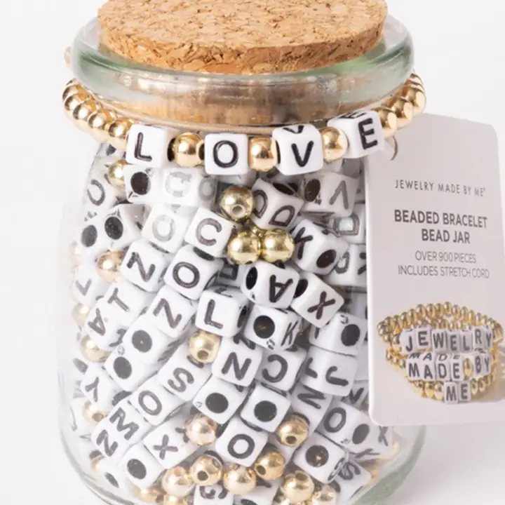 LOVE GOLD BEAD JAR