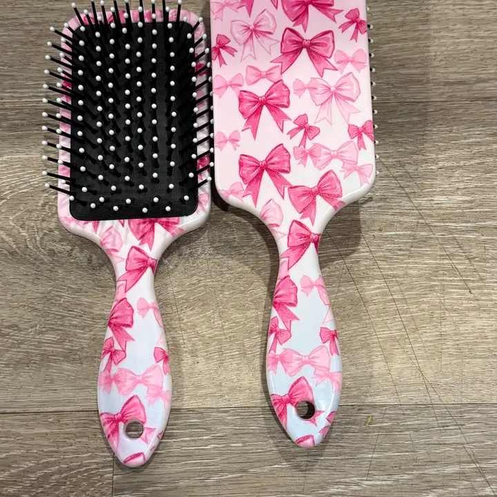 OMBRE PINK BOW  HAIRBRUSH