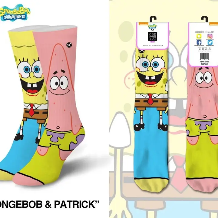 ODD SOX SPONGEBOB & PATRICK SOCKS