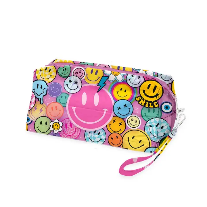 SMILE PARTY PUFFER COSMETIC BAG