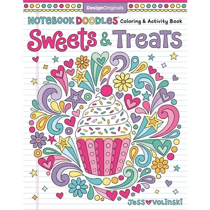 COLORING BOOK-DOODLE SWEETS & TREATS